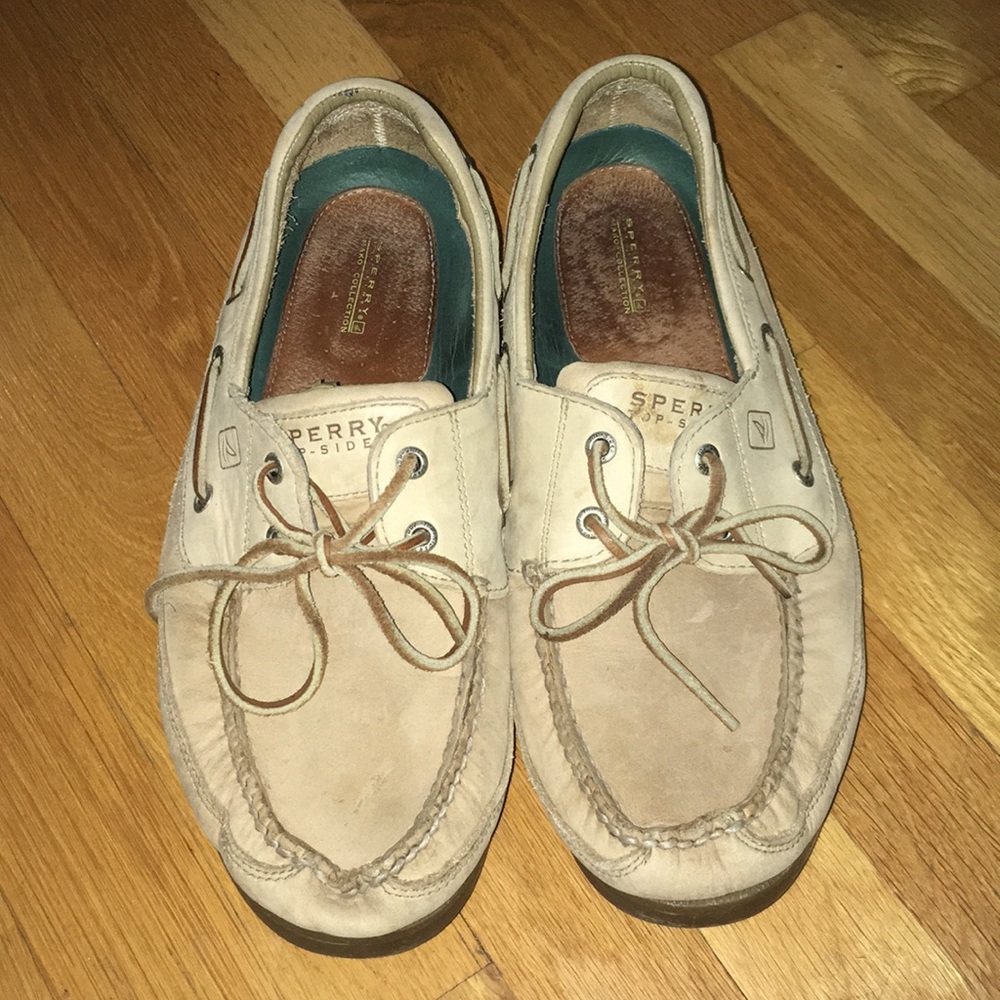 Leather Men’s Sperry Top/Sider Tan 10.5W Loafers